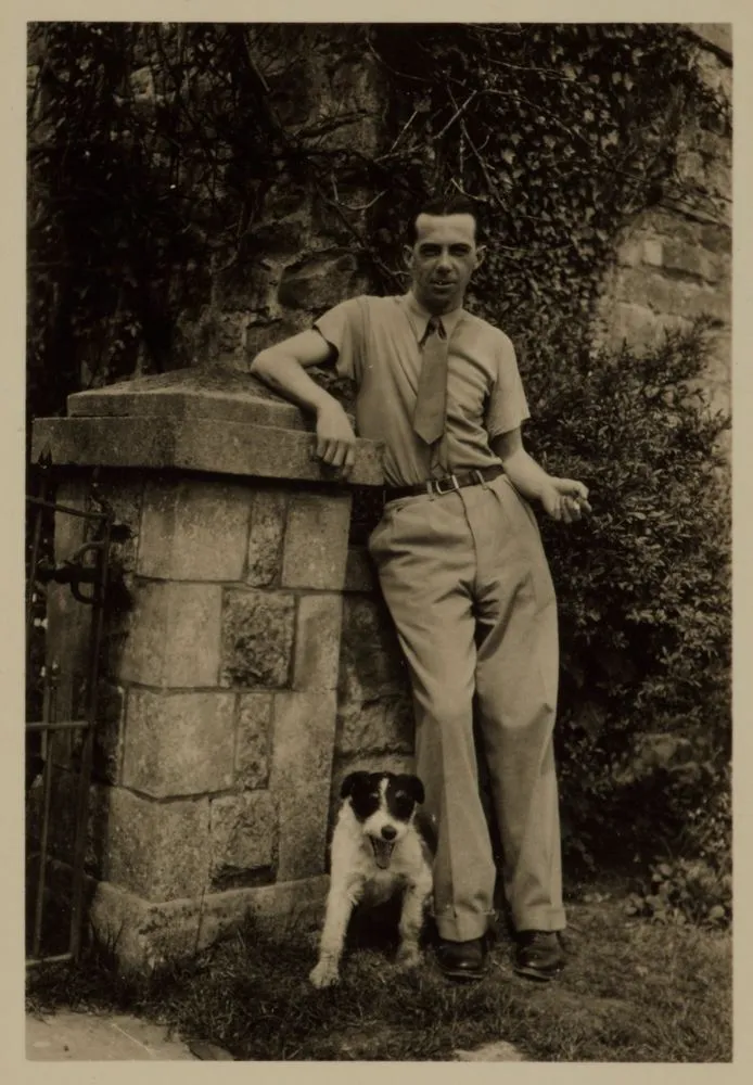 Eric Lee-Johnson and dog, London