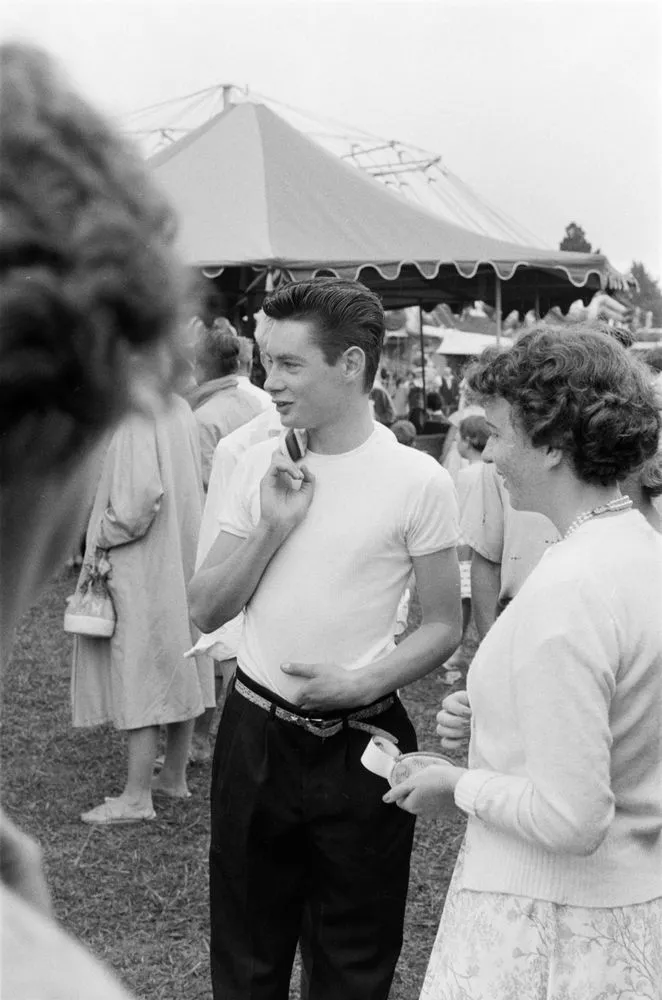 Young man and woman at fair