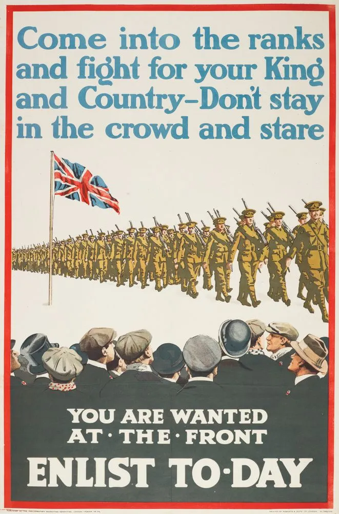 Poster, 'Come into the ranks'