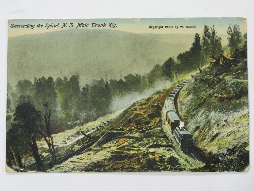 Descending the Spiral. N.Z. Main Trunk Railway