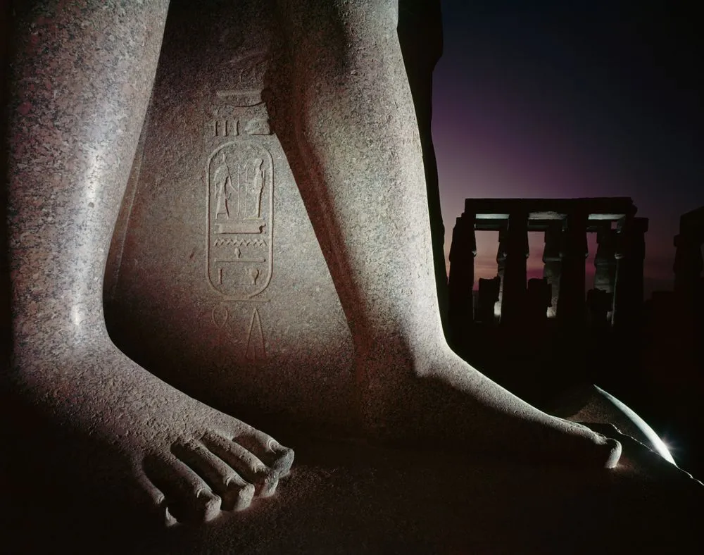 Feet of a statue of Ramses II, Luxor Temple, Thebes, Egypt. From a series on ancient Egypt for ‘Life’