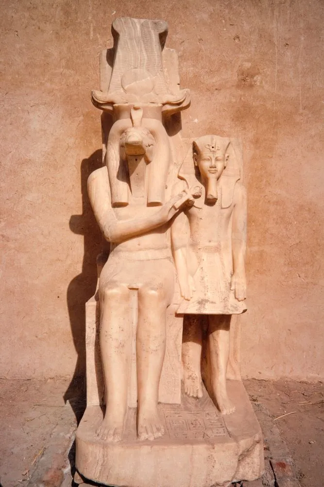 Ancient Egypt Series: Alabaster crocodile god with Amunhotep III