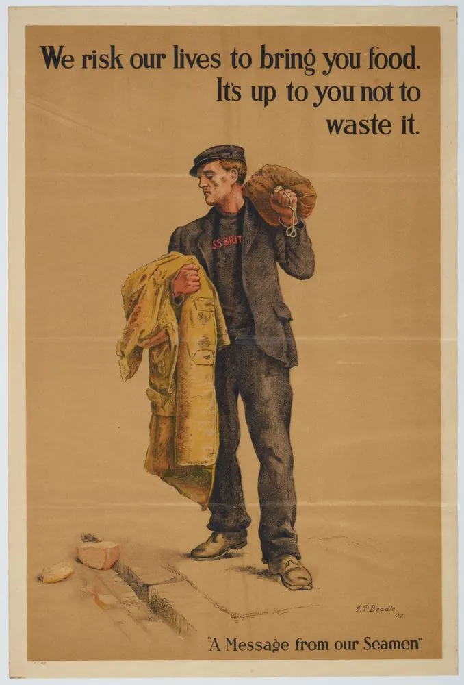 Poster, 'We risk our lives to bring you food'