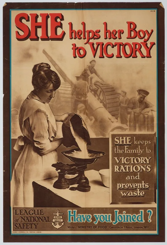 Poster, 'She helps her Boy to Victory'