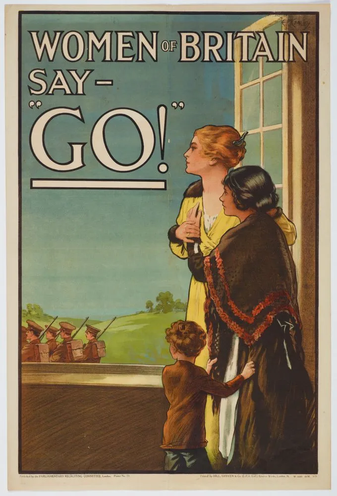 Poster, 'Women of Britain say - "Go!" '