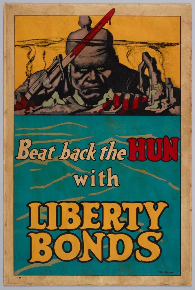 Poster, 'Beat back the Hun with Liberty Bonds'