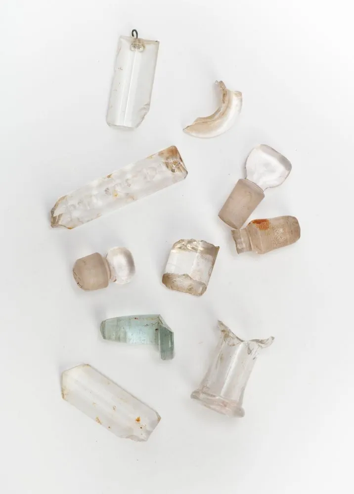 Bottle Stoppers and Chandelier Fragments