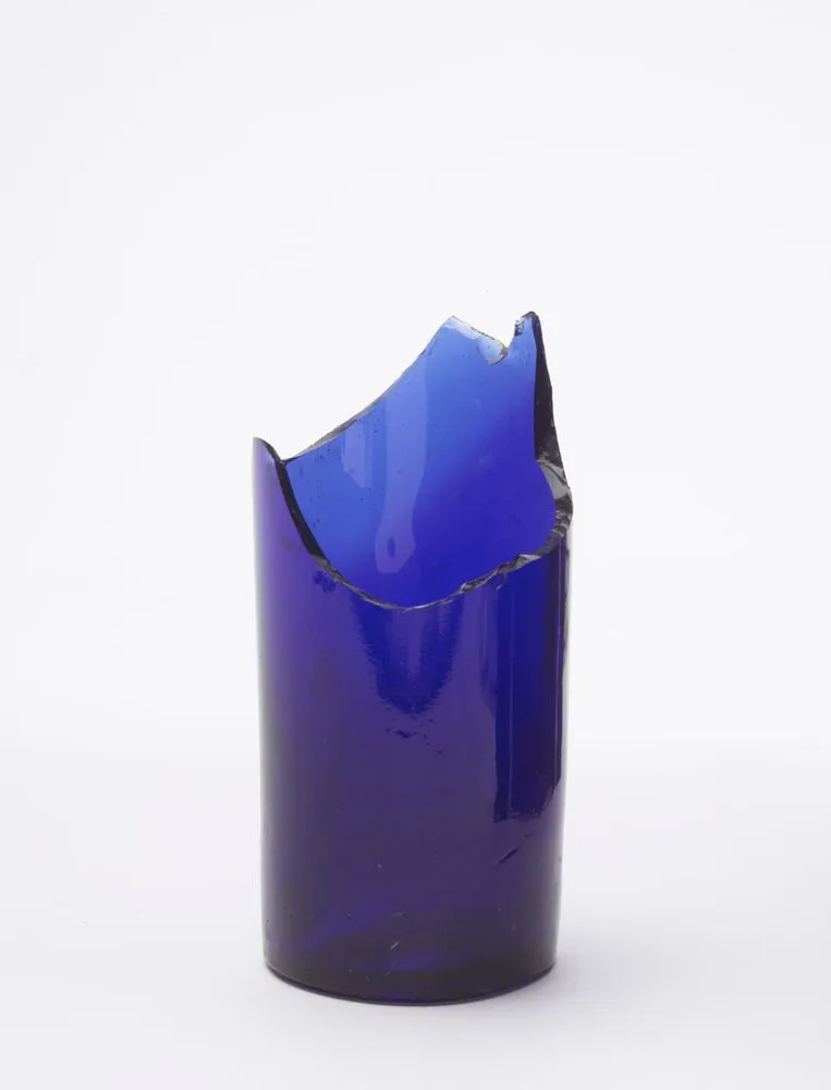 Bottle fragment - dark blue