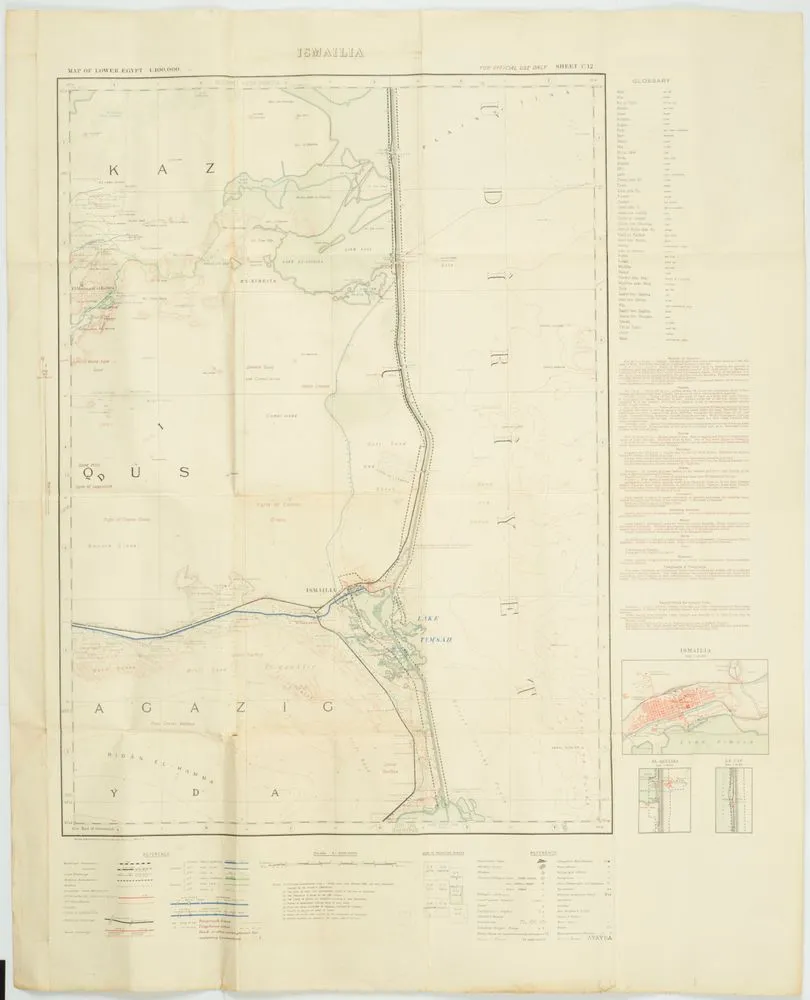 Map, Ismailia, Lower Egypt