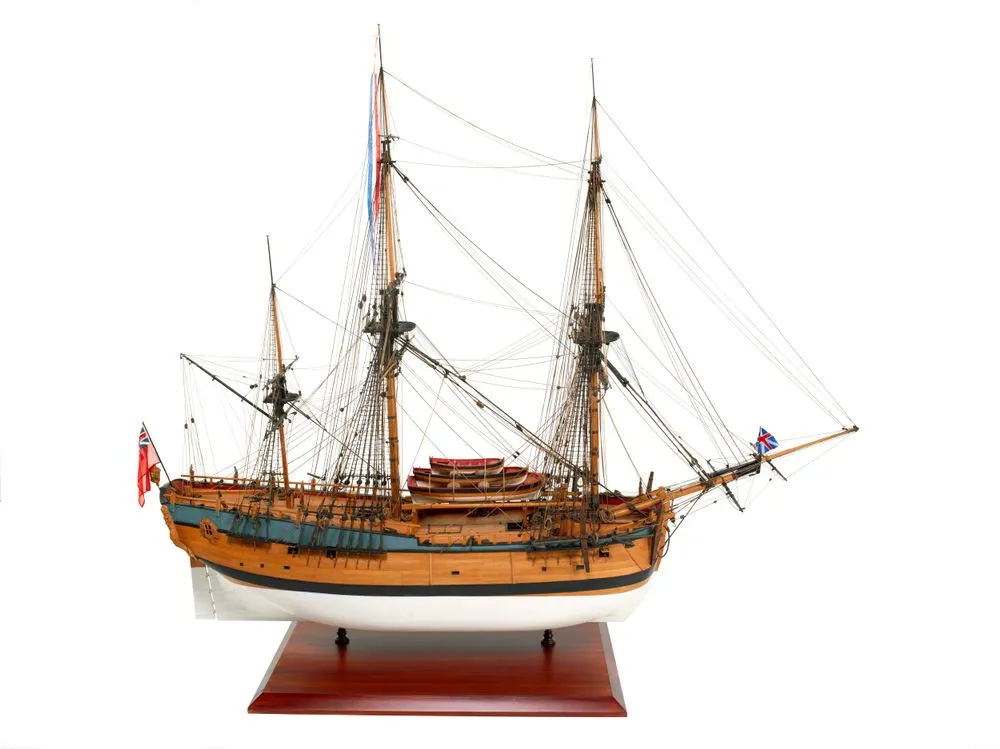 Model, 1:24 scale, of His Majesty's Bark "Endeavour", 1769.