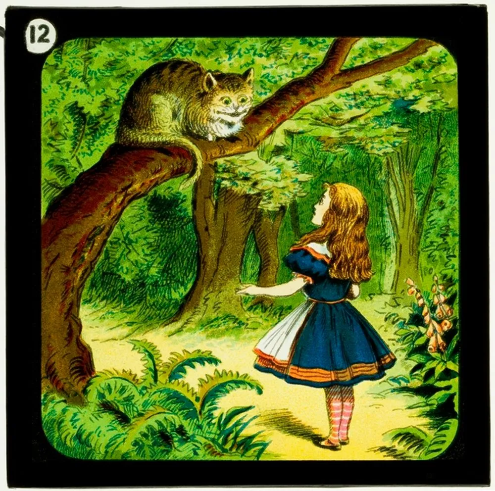 Alice in Wonderland (Part 2), Mad tea party: Alice saw the Cheshire Cat