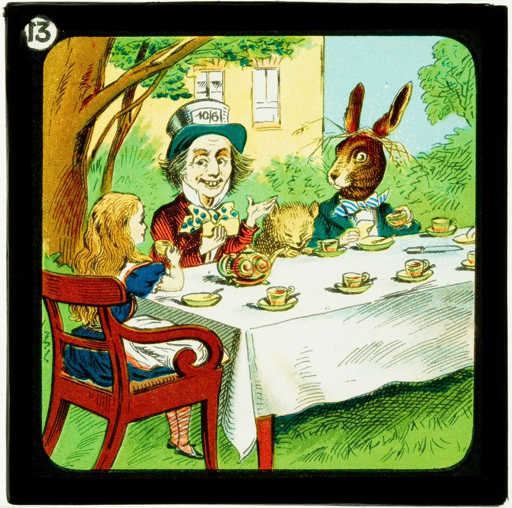 Alice in Wonderland (Part 2), Mad tea party: there was a table under a tree