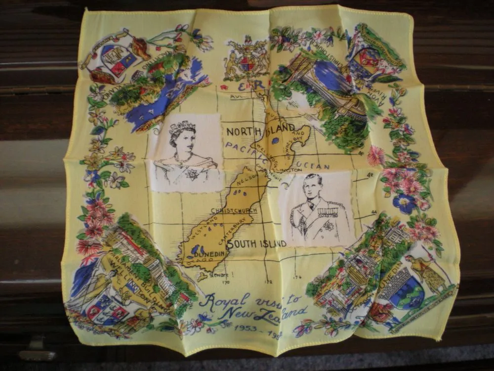 Royal tour souvenir handkerchief