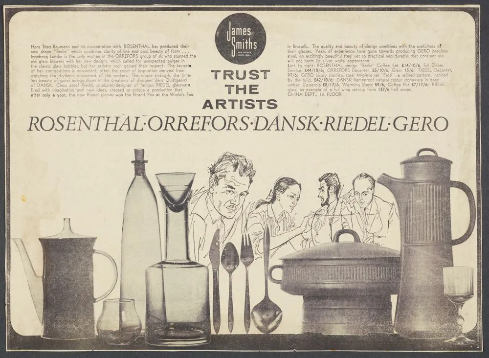 Trust the Artists Rosenthal, Orrefors, Dansk, Riedel, Gero