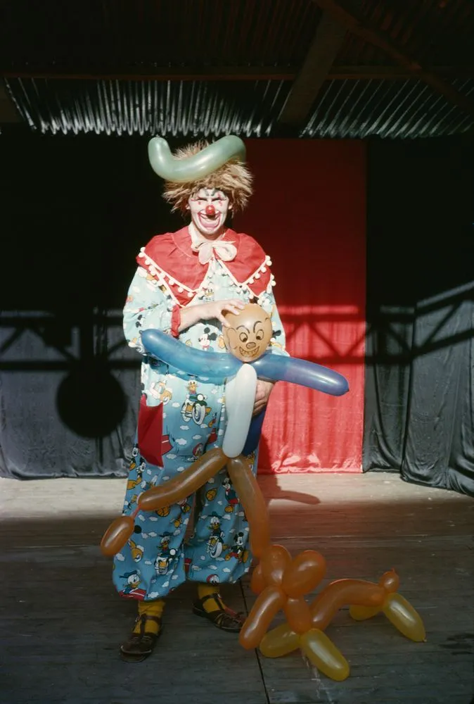 Untitled [Crunchy the Clown with balloon animals]