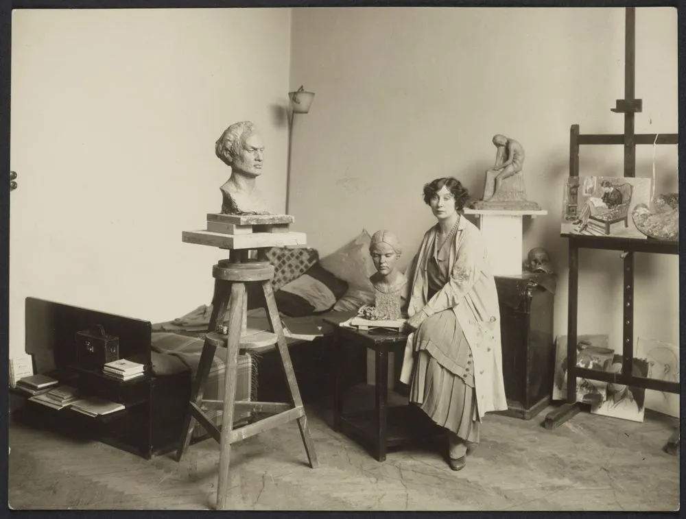 Margaret Butler in her Studio