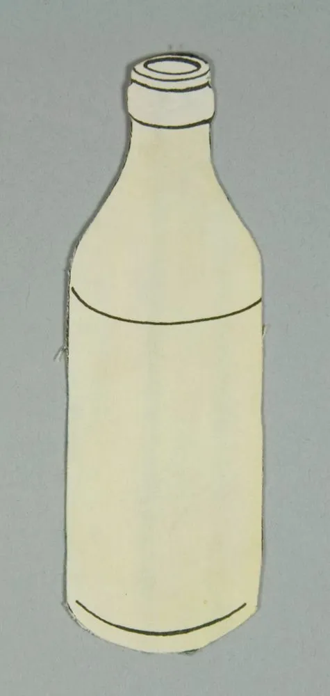 Educational display image (dental health) - bottle of milk