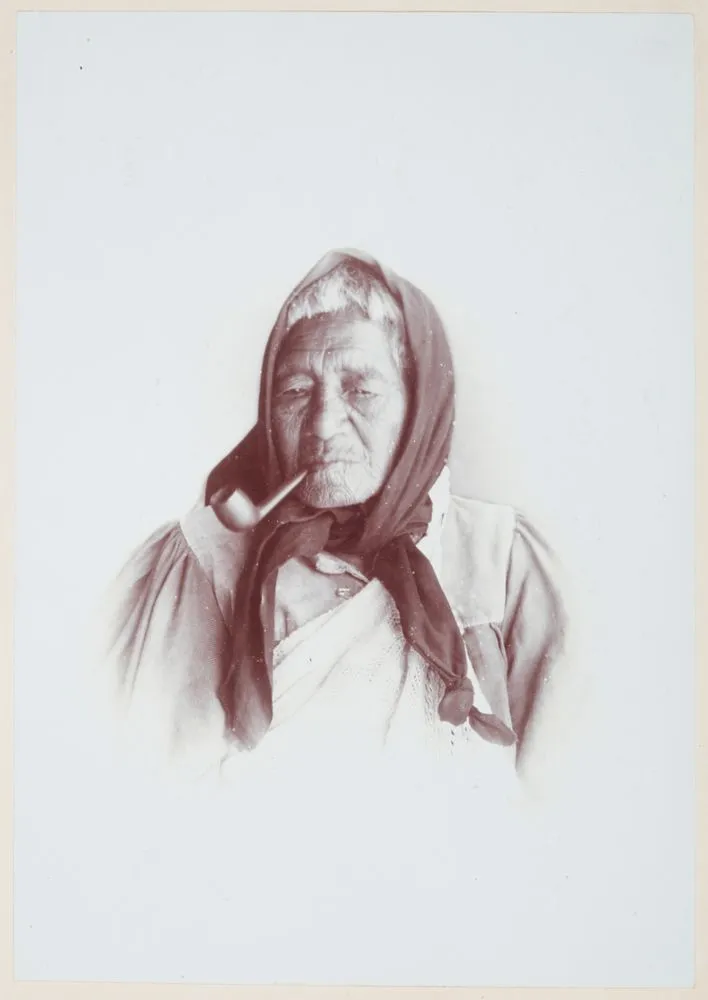 Portrait of an elderly Maori woman