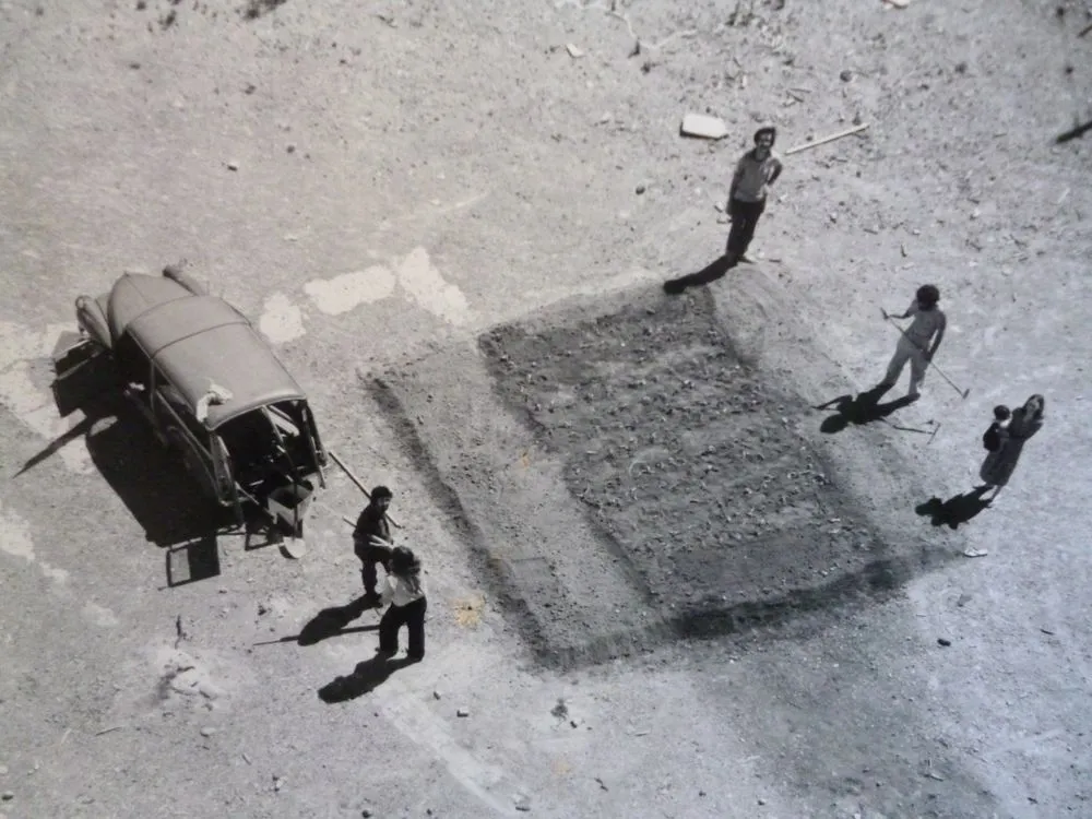 Aerial view of cabbage patch site