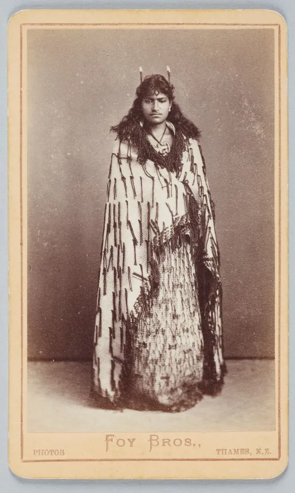 Maori woman wearing cloak