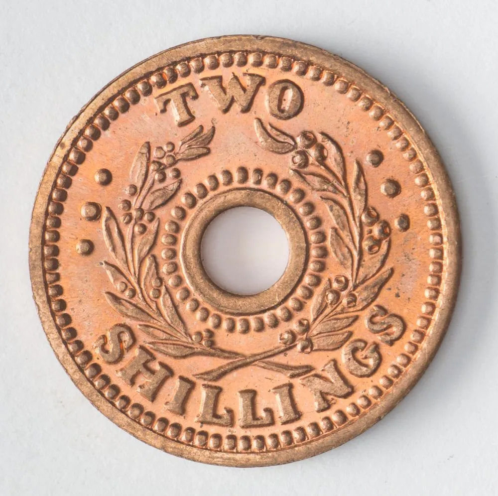 Internment Camp token, Two Shillings