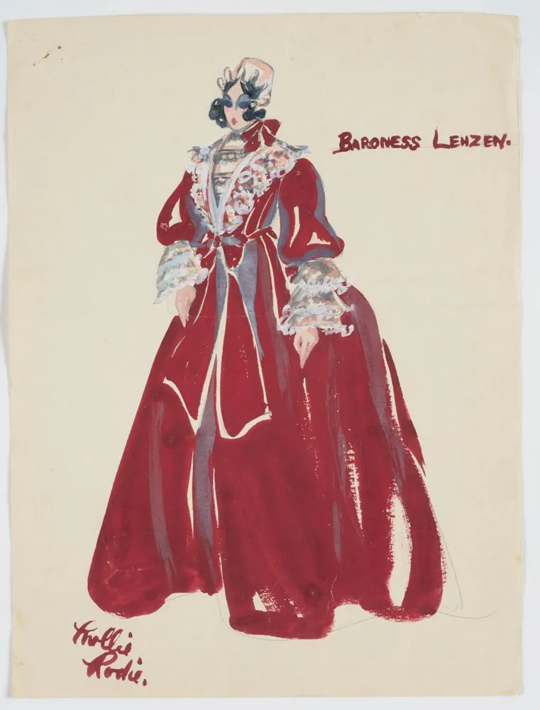 Costume design for Pageant of British Queens, 'Baroness Lehzen'