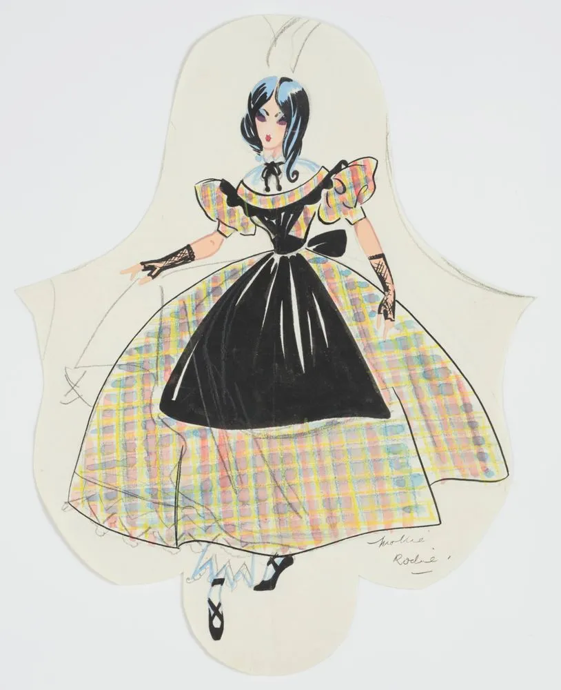 Costume design for Pageant of British Queens, 'Victorian Ballet'