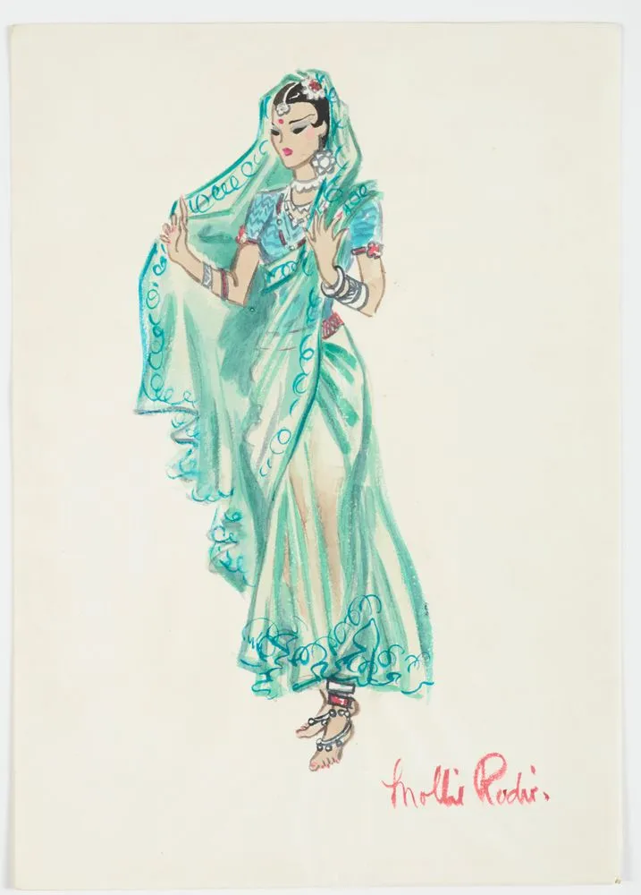 Costume design for Pageant of Empire [Indian dancer]