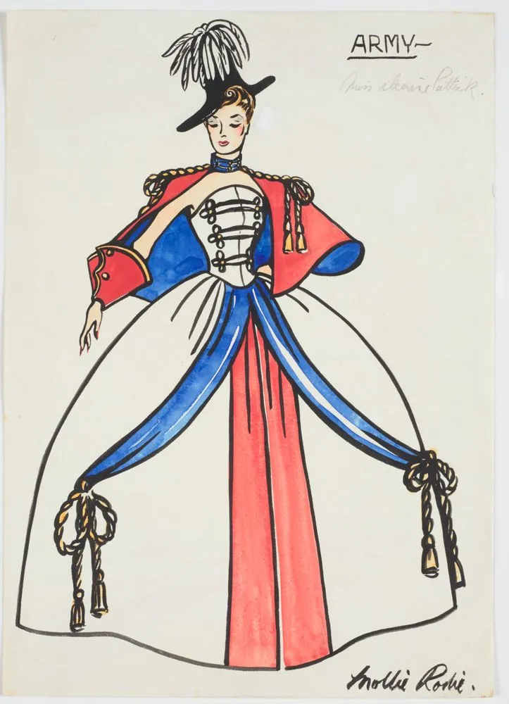 Costume design for Victory Queen Carnival, 'Army'