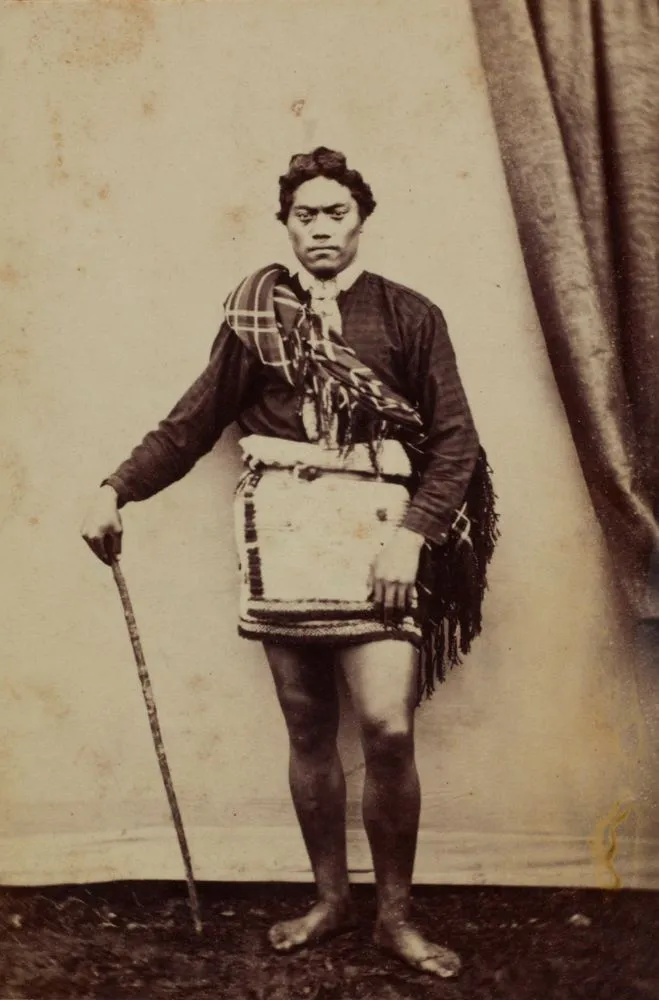 Maori man in 'flying column' garb