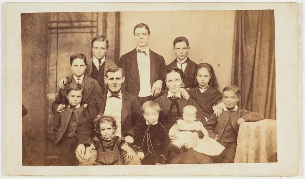 Man and woman with ten children
