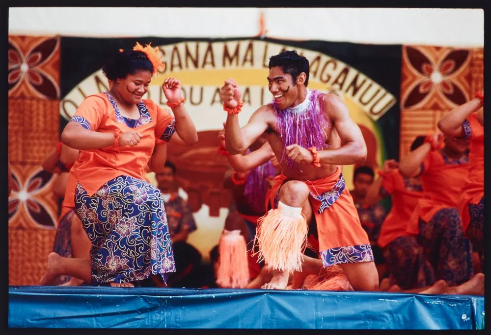 Auckland Secondary Schools Maori and Pacific Islands Cultural Festival, Manukau City. Samoan performers, Avondale College