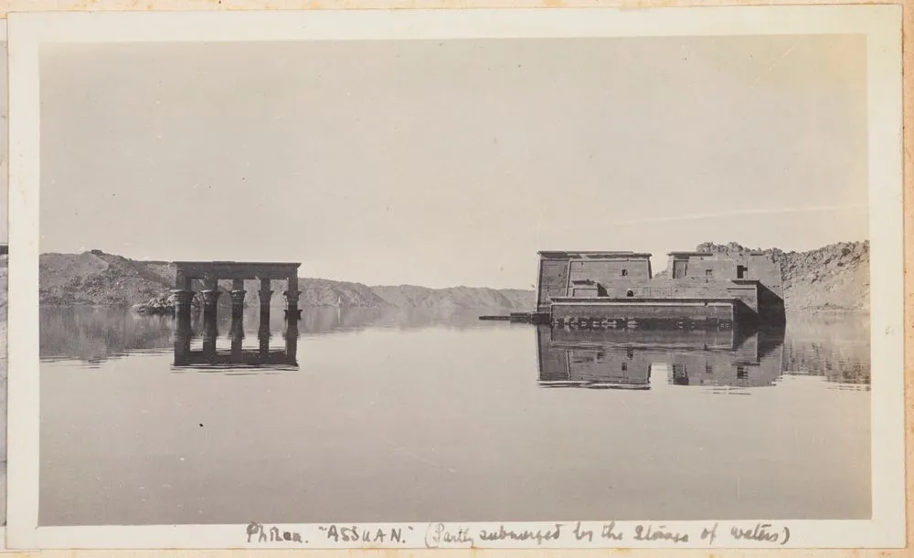 Philae, Assuan (partly submerged by the storage of waters). From the album: Photograph album of Major J.M. Rose, 1st NZEF