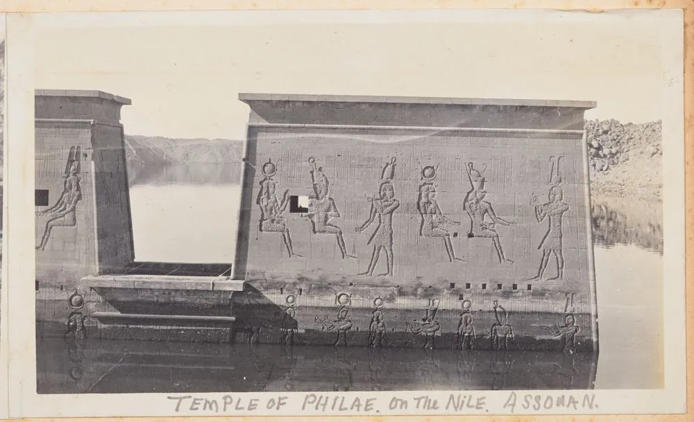 Temple of Philae, on the Nile, Assouan. From the album: Photograph album of Major J.M. Rose, 1st NZEF