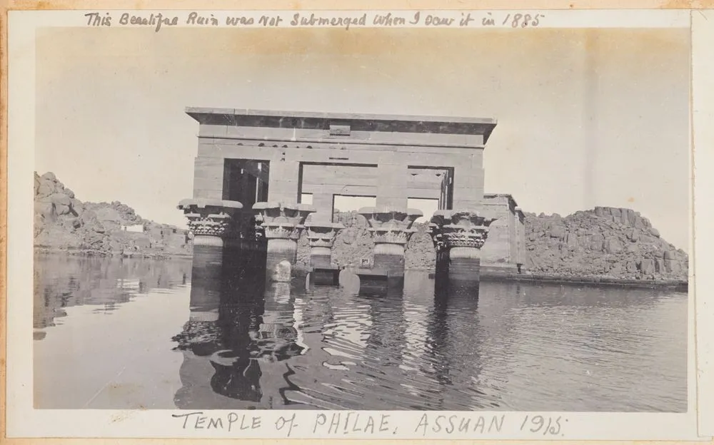 Temple of Philae, Assuan 1915. From the album: Photograph album of Major J.M. Rose, 1st NZEF