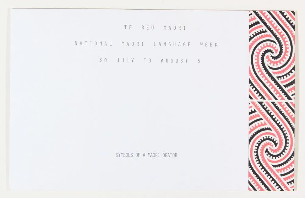 Te Reo Māori National Māori Language Week 30 July to August 5. Symbols of a Māori Orator
