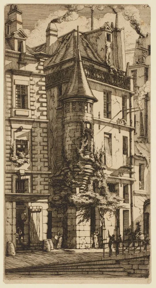 Tourelle, rue de la Tixéranderie (House with a turret, rue de la Tixéranderie, Paris)