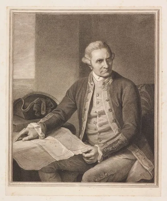 Portrait of Captain James Cook. Plate 3. From the book: Folio of Plates to Captain Cook's Voyages