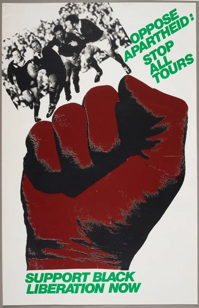 'Oppose Apartheid: Stop All Tours' poster