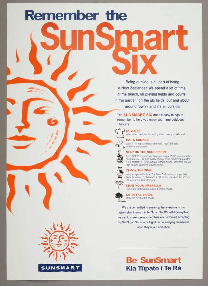 'Remember the SunSmart Six' poster