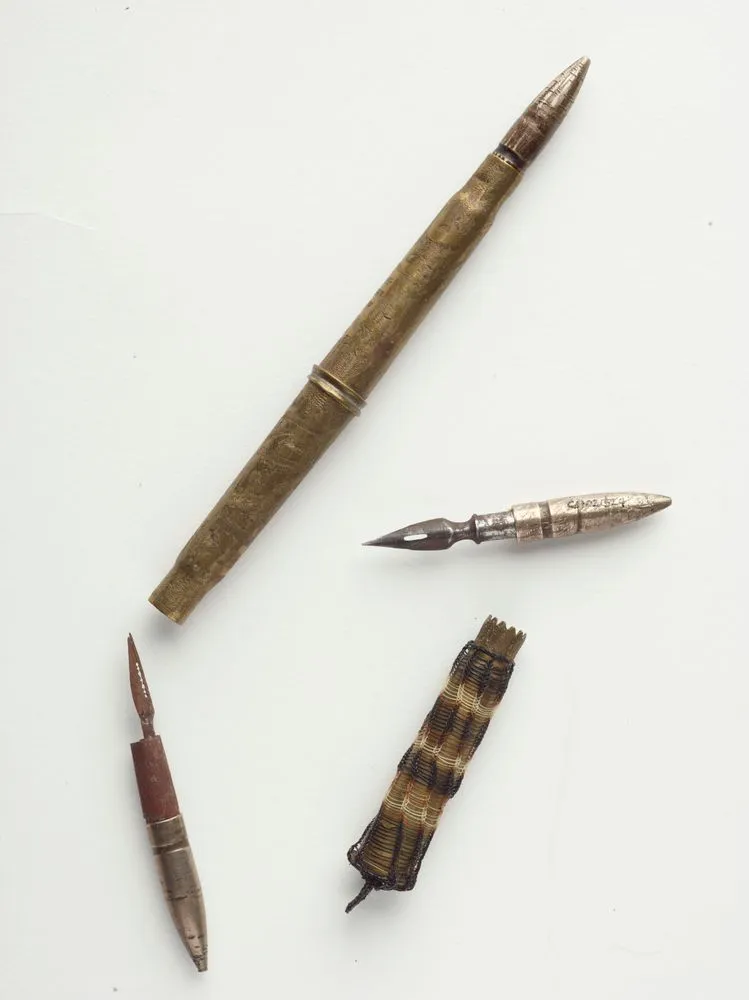 Pen made from a cartridge case