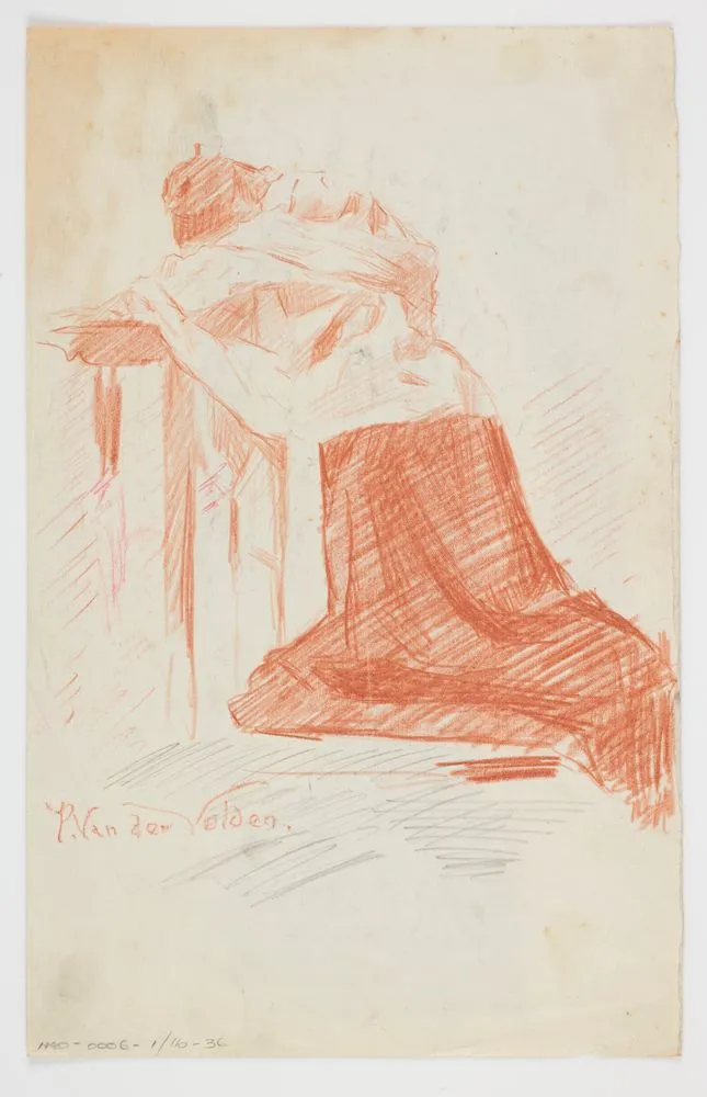 Untitled [Study of a woman kneeling in prayer]