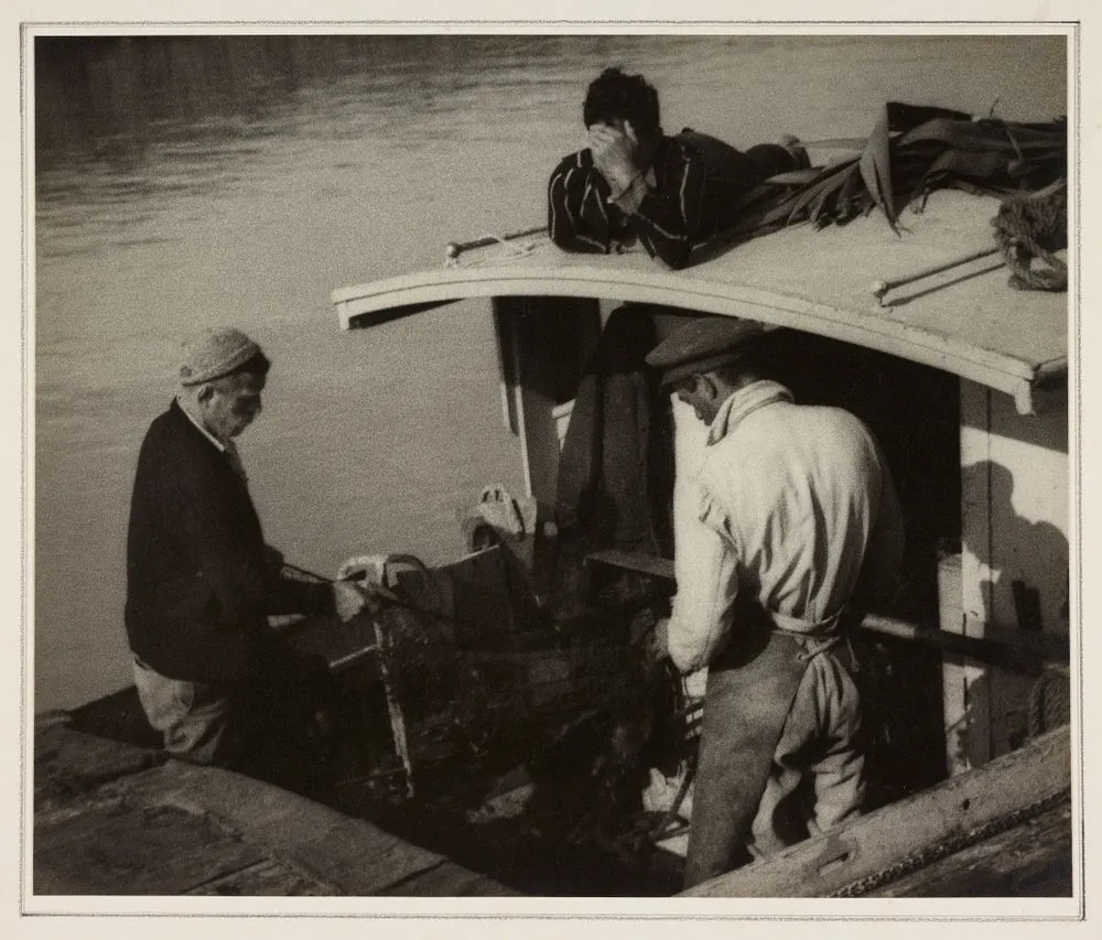 Untitled [Men on fishing boat]
