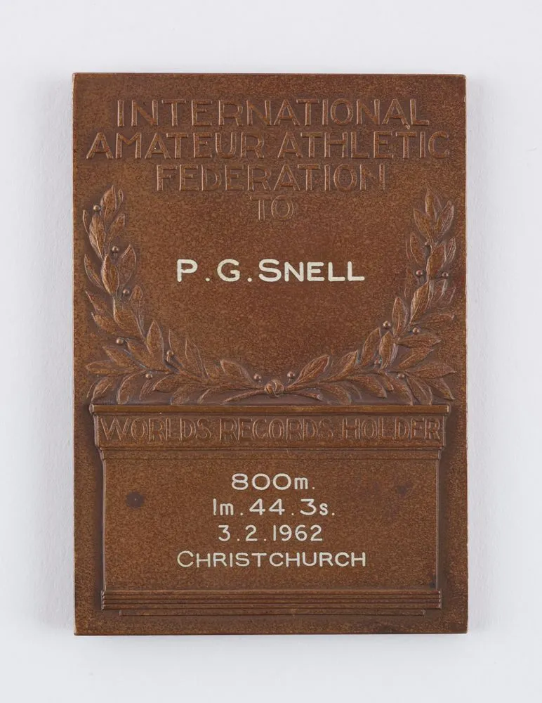 International Amateur Athletic Federation World Record plaque
