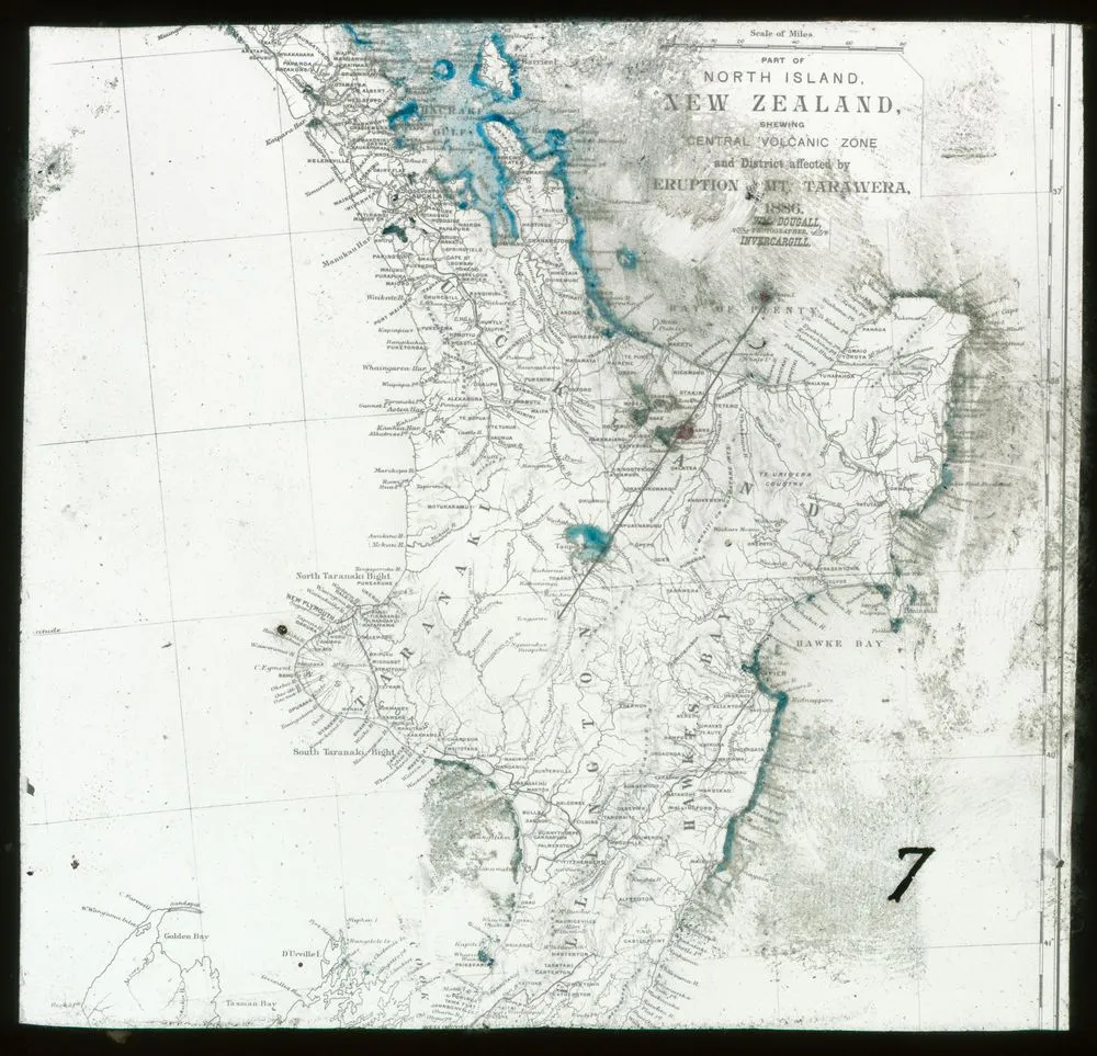 Mount Tarawera Eruption : North Island Map