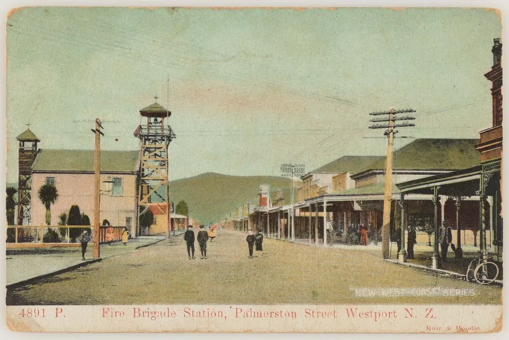 Fire Brigade Station, Palmerston Street, Westport, New Zealand