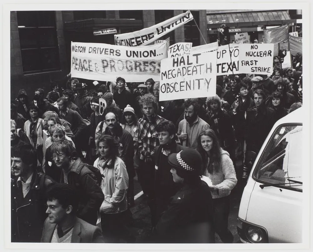Anti Nuclear Weapons protest. Molesworth Street