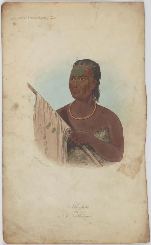 Nah-pope (The soup) A Sac warrior From: The natural history of Man by James Cowles Prichard