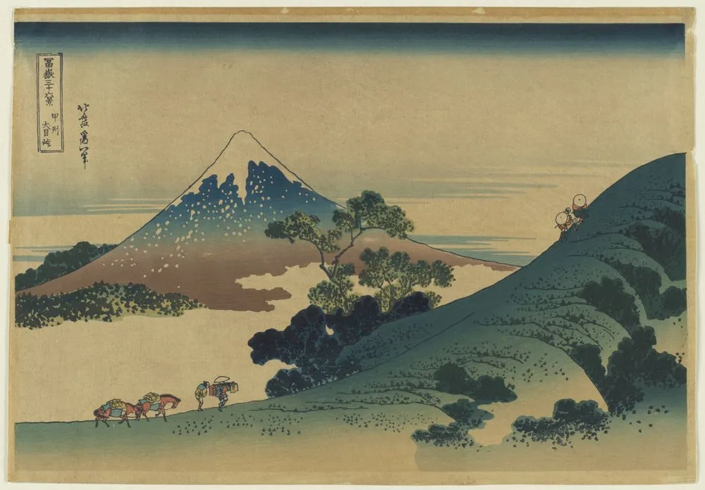 Kōshū Inumetōge (Inume Pass in Kai Province). From the series: Fugaku sanjuo (Thirty-six views of Mount Fuji).