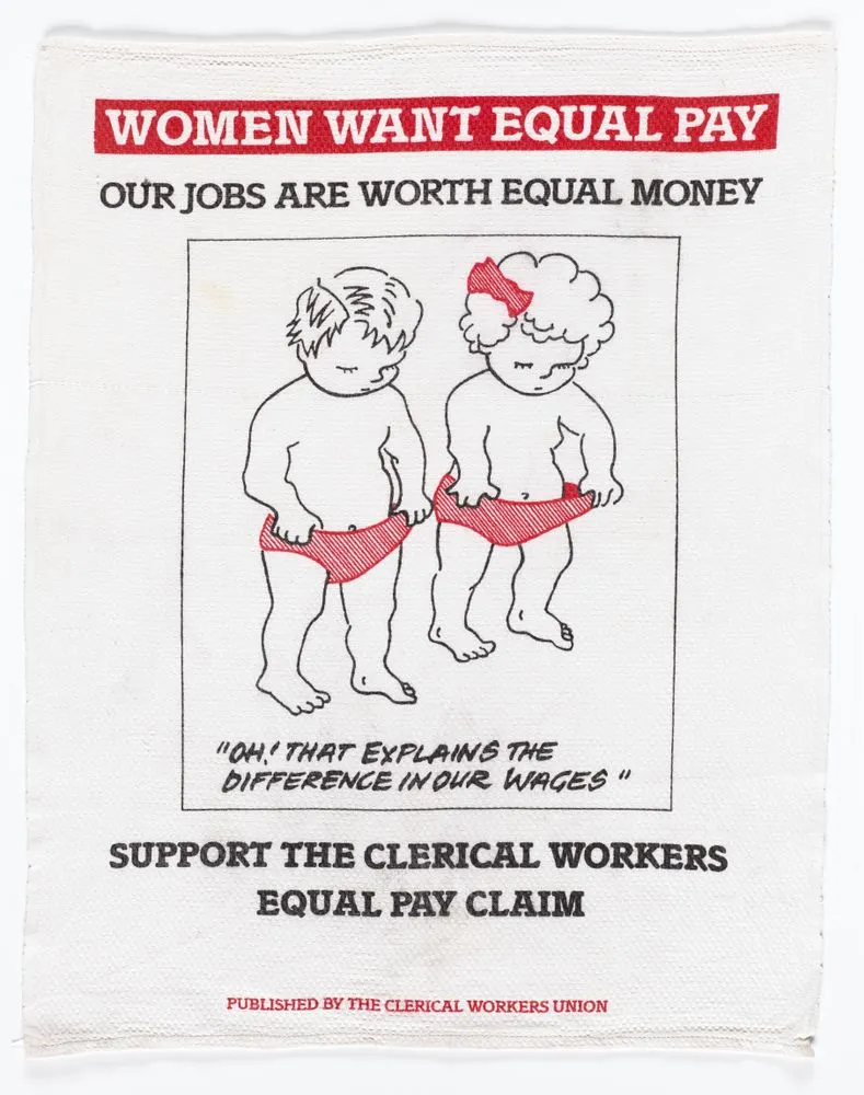 Women Want Equal Pay teatowel